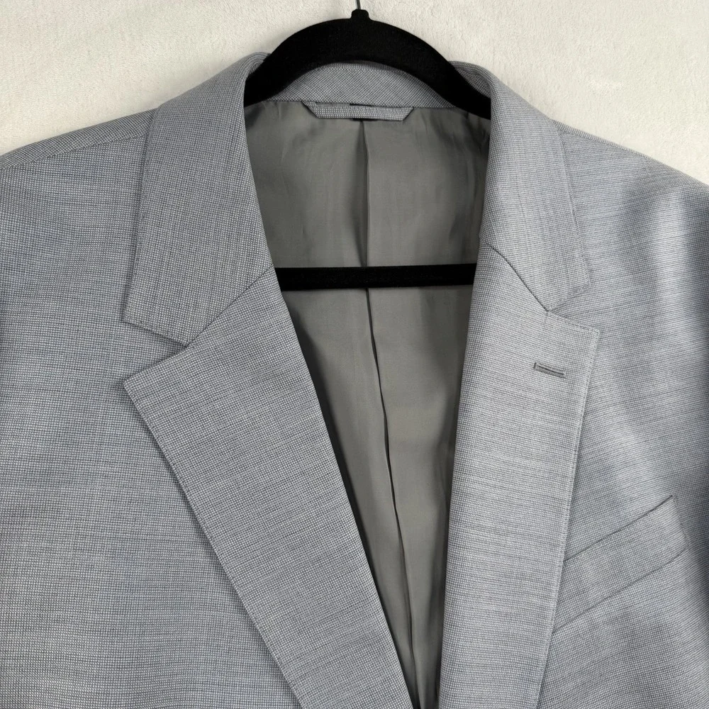 Bonobos Hopsack Blazer Sport Coat 50S Light Blue Lightweight Wool Stretch